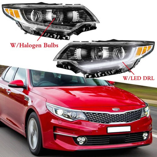 Solid Spare For 2016 2017 2018 Kia Optima LED DRL Headlights w/ Bulbs Headlamps Left & Right