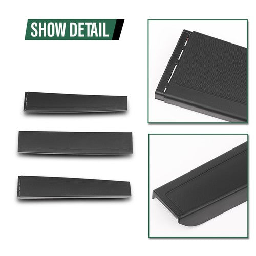 Solid Spare Fit For 14-18 GMC Sierra Chevy Silverado Tailgate Cap Molding Top Protector Trim