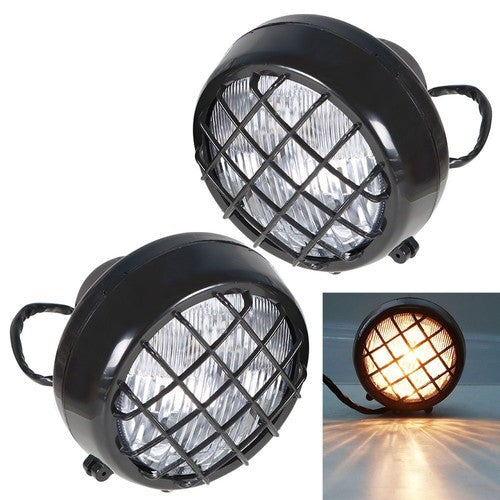 Solid Spare 2× Headlights lens bulbs lights grills For Yamaha Banshee 1987-2006 Warrior 350