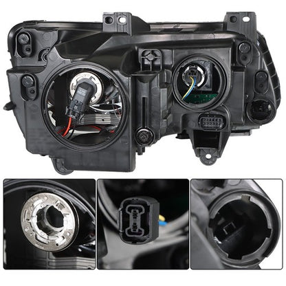 Solid Spare Single LH Side For Chrysler 300 2011-2014 Headlight Replacement Halogen Clear