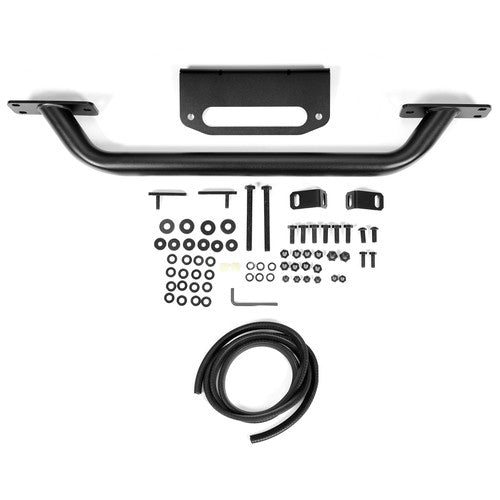 Solid Spare Steel Front Stubby Bumper Guard Bull Bar Hidden Winch For Toyota Tacoma 16-2023