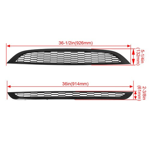 Solid Spare Honeycomb Mesh Front Grille Upper&Lower FOR 2002-06 Mini Cooper & S R50 R52 R53