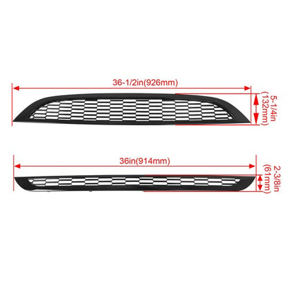 Solid Spare Honeycomb Mesh Front Grille Upper&Lower FOR 2002-06 Mini Cooper & S R50 R52 R53