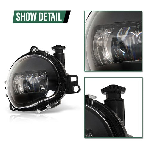 Solid Spare Fit For 2020-2024 Volvo C40 S90 V90 XC XC40 Fog Lights Driving Lamps Left+Right