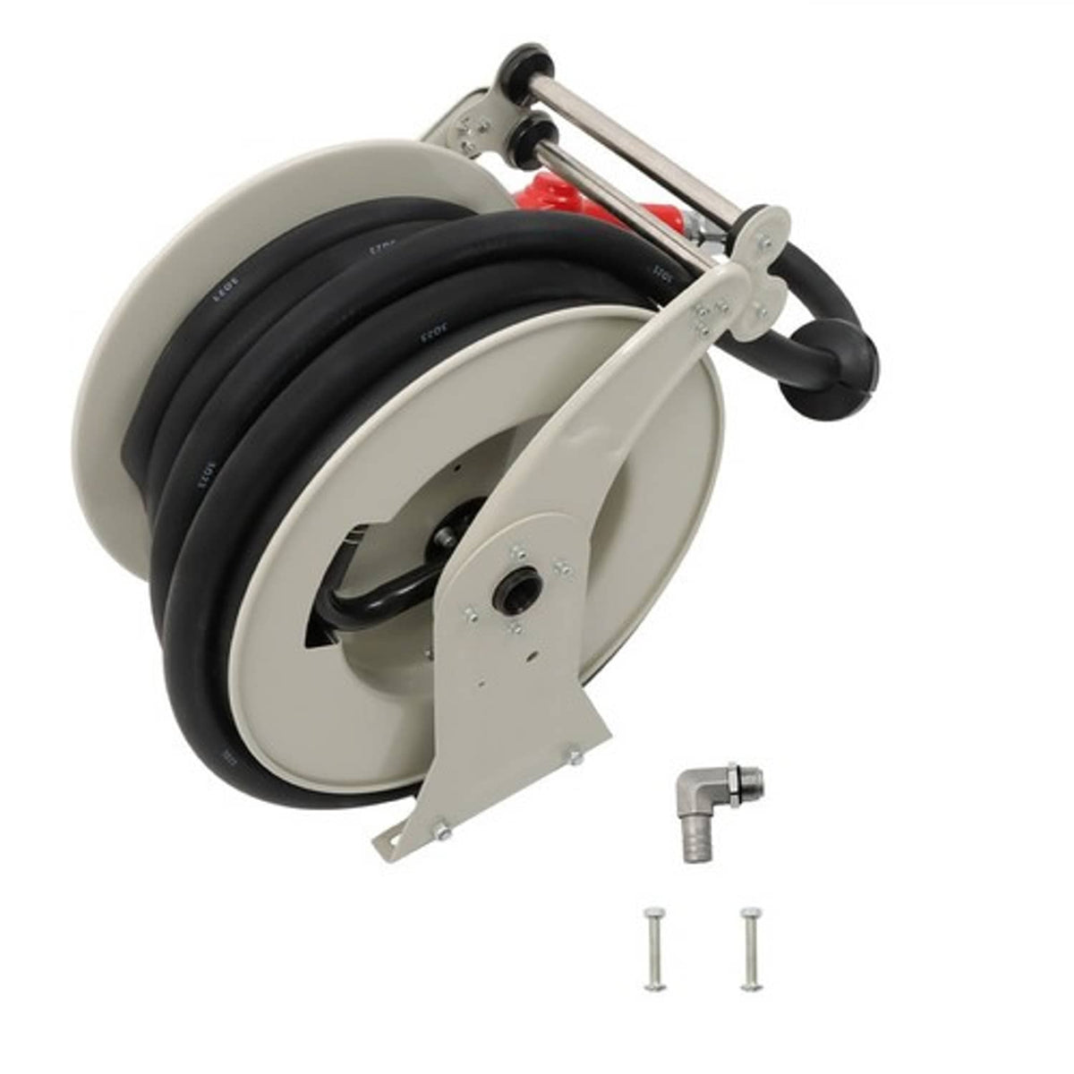 Solid Spare For Tank Truc 1"x 50FT Fuel Hose Reel 300 PSI Fuel Hose Reel with Fueling Nozzle