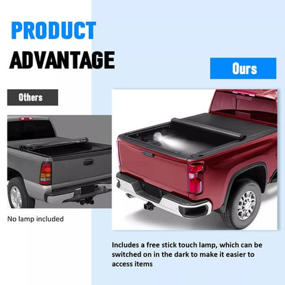 Solid Spare 6.5FT Soft Roll-Up Tonneau Cover for 07-13 Silverado/Sierra 1500 2500HD 3500HD