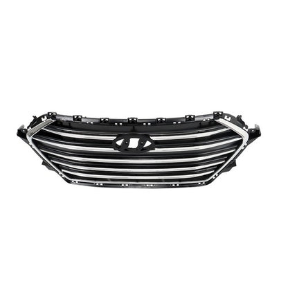 Solid Spare For Hyundai Elantra 2017 2018 Grille Radiator Cover Bumper Lid Set 7pcs Plastic