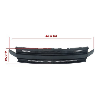 Solid Spare Gloss Black Compatible NEW For Ford Flex 2013-2019 Front Bumper Grille Assembly