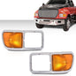 Solid Spare Fit For 2000-2015 Ford F650 F750 F-650 -F750 Headlights Bezel Corner Light Pair