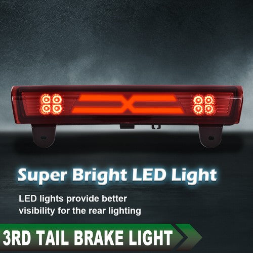 Solid Spare Fit For 00-06 Suburban Tahoe Yukon Red LED Third Brake Light Cargo Lamp New