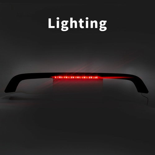 Solid Spare Rear Trunk Spoiler Wing W/LED Brake Light For 96-10 Honda Civic 2Dr