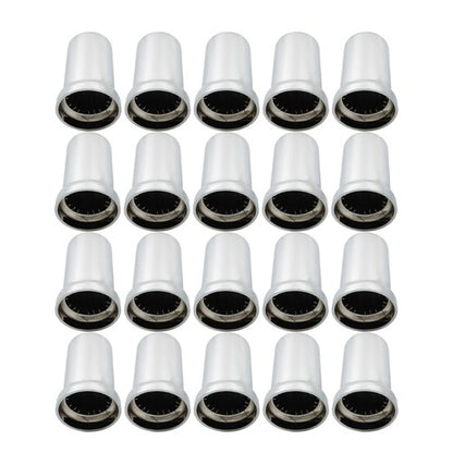 Solid Spare 33mm Lug Nut Covers Chrome Push On Style Plastic Tube Style For Truck 20 PCS