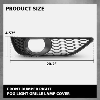 Solid Spare Fit For 2010-2015 Audi Q7 Sportback Front Bumper Fog Light Bezel Lamp Trim Right