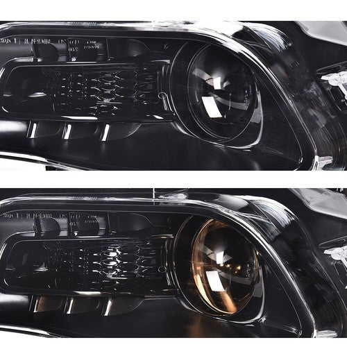 Solid Spare Fit For 2014-2017 Jeep Cherokee Headlight Left Driver Side Black Trim With Bulb