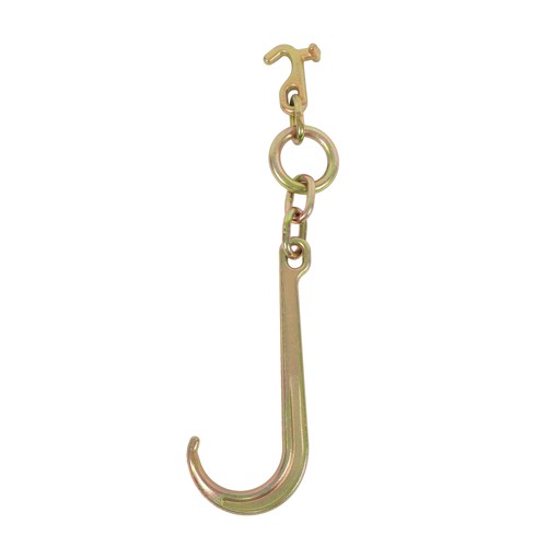 Solid Spare 1 Pack 5400lbs G70 15" J Hook w/ TJ Hooks for Towing Wrecker Roll Back Truck