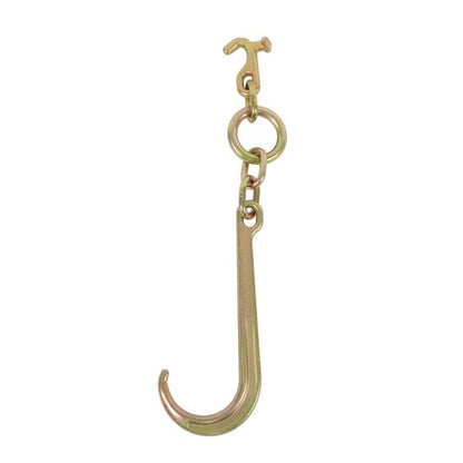 Solid Spare 1 Pack 5400lbs G70 15" J Hook w/ TJ Hooks for Towing Wrecker Roll Back Truck