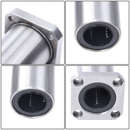 Solid Spare 4Pack of LMK25UU 25mm 40mm 59mm Square Linear Ball Bearings for CNC 3D Printer