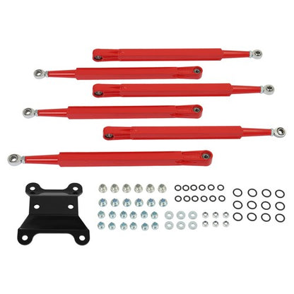 Solid Spare Red Boxed Rear Radius Arms For Can-Am Maverick X3 2017+ 64\" Body Powder Coated