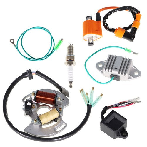 Solid Spare Ignition Coil Spark Plug CDI Regulator&Stator For Yamaha Blaster YFS200 1997-01