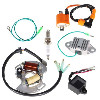 Solid Spare Ignition Coil Spark Plug CDI Regulator&Stator For Yamaha Blaster YFS200 1997-01