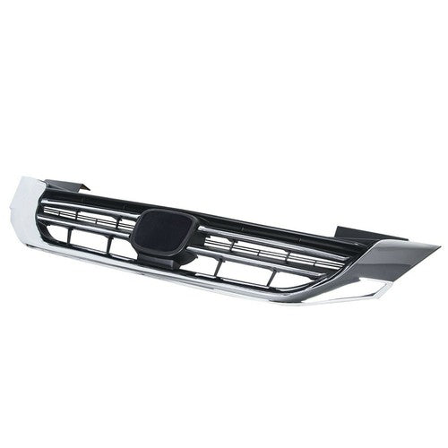 Solid Spare Front Bumper Hood Grille Black&Chrome Plastic Durable For Honda Accord 2013-2015