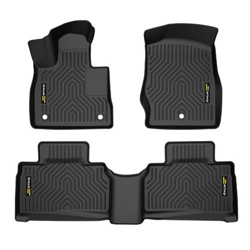 Solid Spare 3D Molded Floor Mats Fit For 2020-2024 Ford Explorer All Weather TPE Car Liners