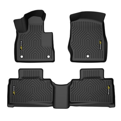 Solid Spare 3D Molded Floor Mats Fit For 2020-2024 Ford Explorer All Weather TPE Car Liners