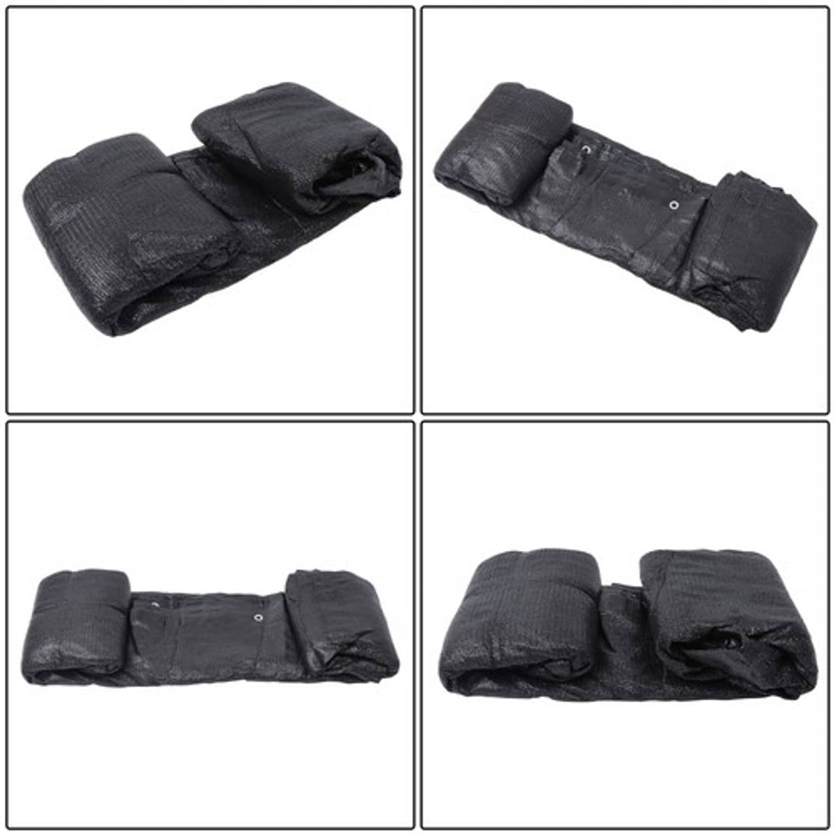 Solid Spare Heavy Duty Garden Privacy Fence 5FTx50FT Black Barrier Net With Zip Ties
