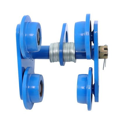 Solid Spare Manually Trolley Alloy Steel 2200lb Double Wheel I-Beam Flange Width 65-150mm