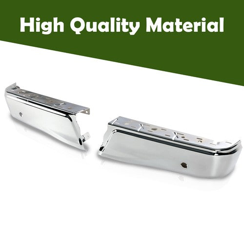 Solid Spare Fit For 2015-2020 Ford F150 Silver Left & Right Rear Bumper Ends FO1102383
