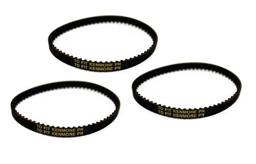 Solid Spare (3) Cogged - Geared belt Sears Kenmore Canister Vacuum Power Nozzle 46 3300 03