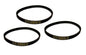 Solid Spare (3) Cogged - Geared belt Sears Kenmore Canister Vacuum Power Nozzle 46 3300 03
