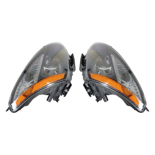 Solid Spare Right+Left Side Headlights For Nissan Rogue 2008-2013 Halogen Projector Black