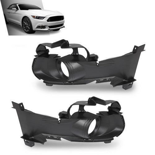 Solid Spare Fit For 2015-2017 Ford Mustang Fog Light Bezel Cover Trim Set Left & Right
