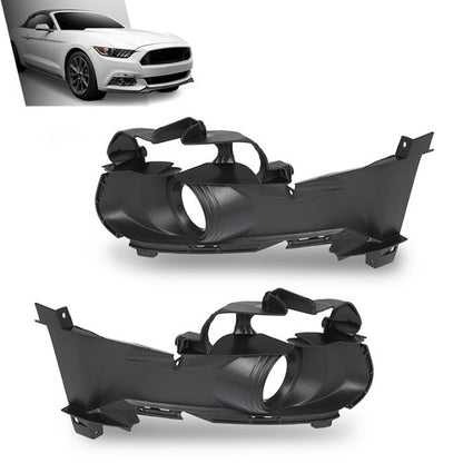 Solid Spare Fit For 2015-2017 Ford Mustang Fog Light Bezel Cover Trim Set Left & Right