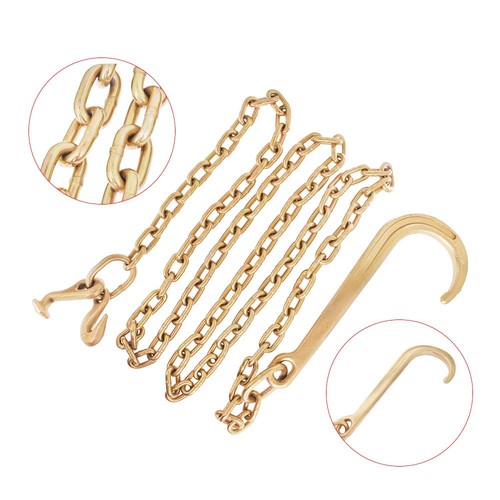 Solid Spare Tow Chain 15 J Hook 5/16 X 10 FT Grade 70 for Mini J Hook Recovery Wrecker Axle
