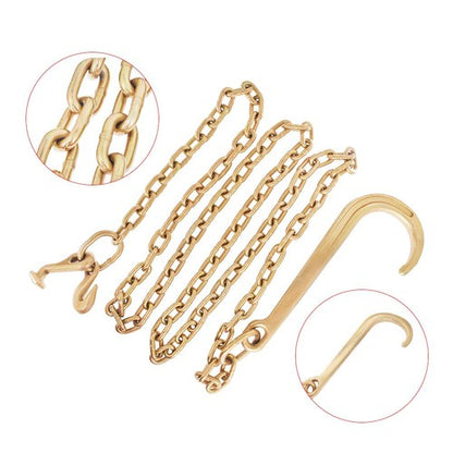 Solid Spare Tow Chain 15 J Hook 5/16 X 10 FT Grade 70 for Mini J Hook Recovery Wrecker Axle