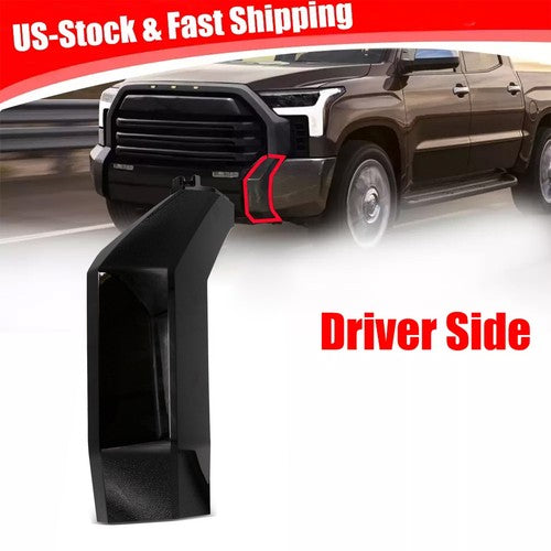 For 2022 2023 Toyota Tundra Front Bumper Cover Molding Gloss Black Driver Side