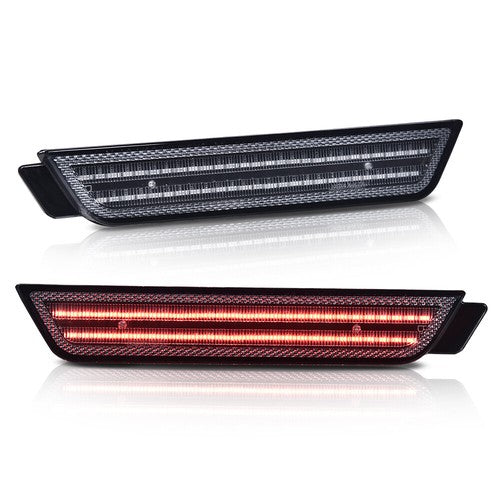 Solid Spare Fit For 2010-2015 Chevy Camaro Smoke Lens Rear LED Side Marker Lights Left+Right