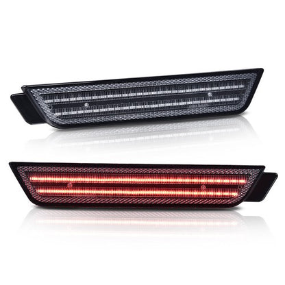 Solid Spare Fit For 2010-2015 Chevy Camaro Smoke Lens Rear LED Side Marker Lights Left+Right