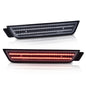 Solid Spare Fit For 2010-2015 Chevy Camaro Smoke Lens Rear LED Side Marker Lights Left+Right