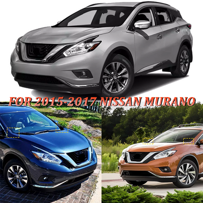 For 2015-2024 2017 Nissan Murano Windshield Wiper Cowl Extension Trim Pair Black