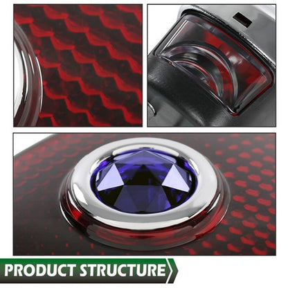 Solid Spare Fit For 1940-1953 Chevy GMC Truck Rear Blue Dot Tail Lamps License Plate Lights
