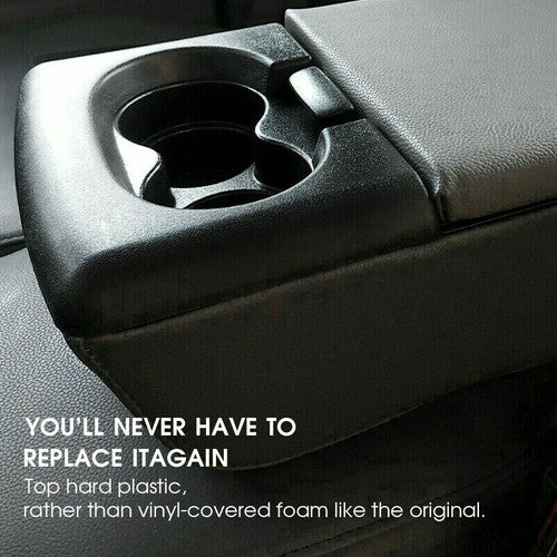 Solid Spare For Ford F150 04-14 Replacement Black Center Console Cup Holder Armrest Pad Trim