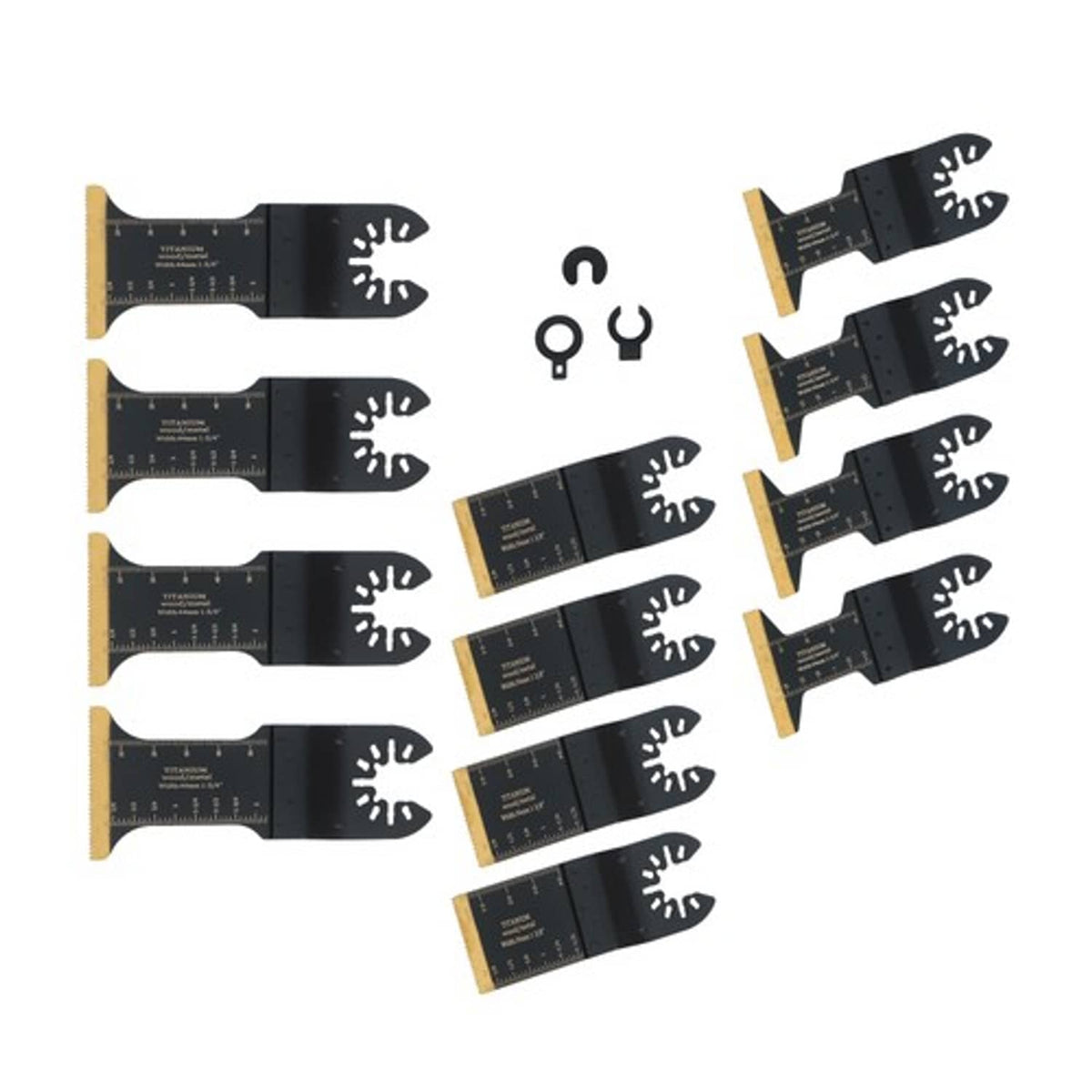 Solid Spare Oscillating Saw Blades for Metal Wood Plastic Cuts 12 Pcs Titanium