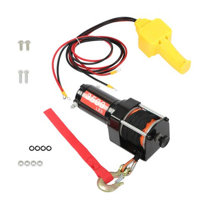 Solid Spare 3500lbs Electric Winch 12VDC/1.5HP 3/16in x 39ft Synthetic Rope IP55 Waterproof
