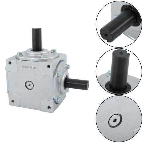 Solid Spare 40 HP Right Angle Gearbox 19455-SR-KW-KW-GR For Crosshole And Keyed Shaft