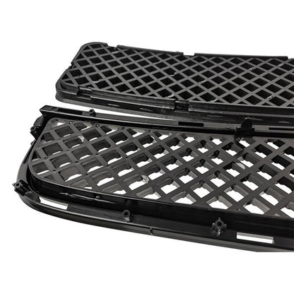 Front Upper & Lower Hood Grille Black 2pcs For 2005-2010 Scion TC 53101-21110