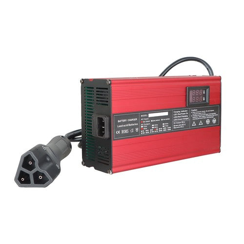 Solid Spare For EZGO RXV & TXT Battery Charger 48V 10A Golf Cart "Triangle" 3 Pin Style Plug