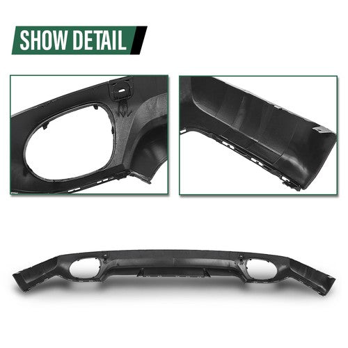 Solid Spare Fit For 2008 2009 2010 Porsche Cayenne 957 Rear Bumper Lower Valance Spoiler